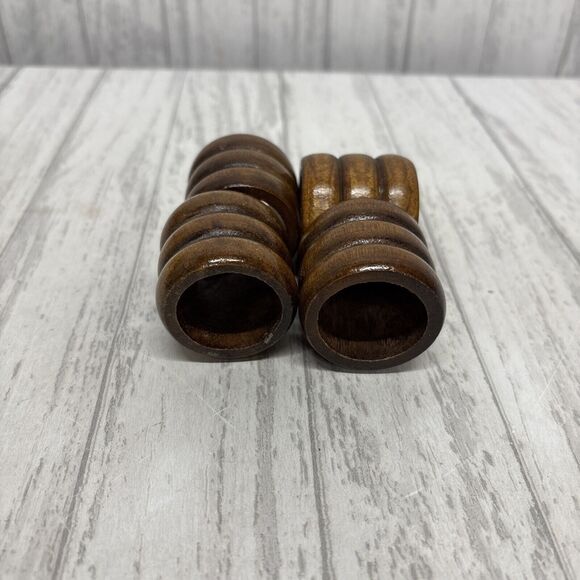 Vintage Wooden Set Of 4 Napkin Holders EUC - Picture 2 of 4